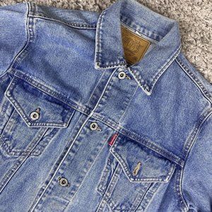 Vintage Blue Way International Japanese Jean Jacket Women's Size Medium Crop